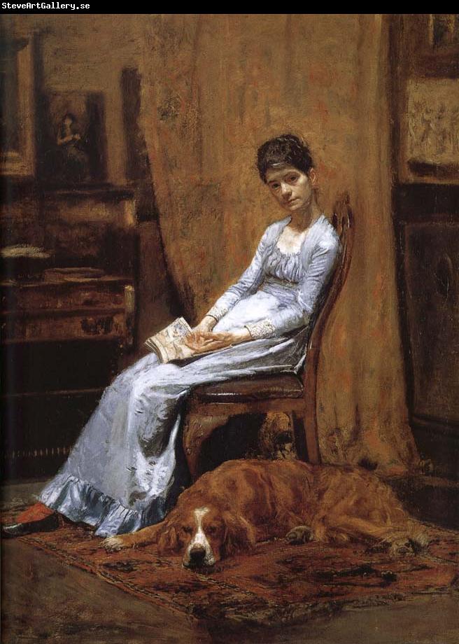 Thomas Eakins The Artist-s wife and his dog